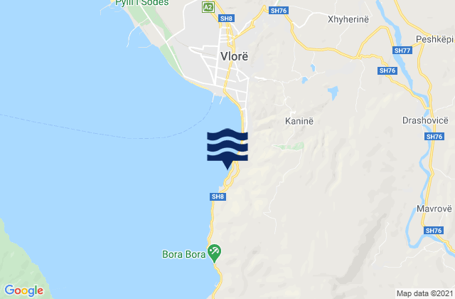 Bashkia Vlorë, Albania潮水