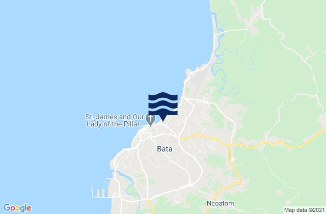 Bata Bay Rio Muni, Equatorial Guinea潮水