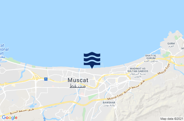 Bawshar, Oman潮水