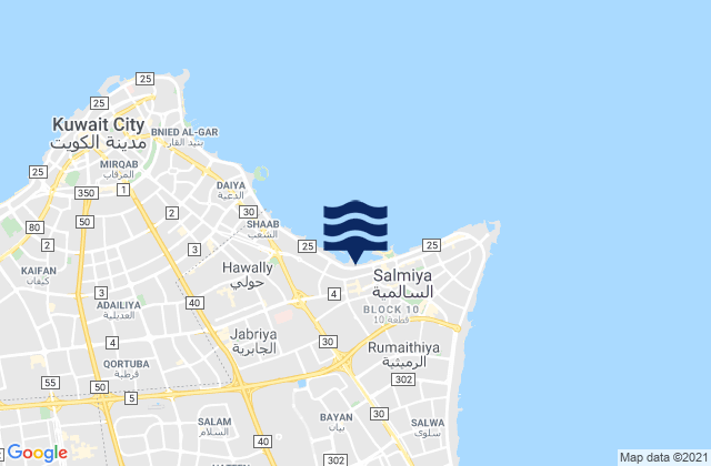 Bayān, Kuwait潮水