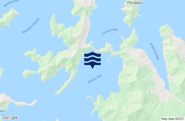 Beatrix Bay, New Zealand潮水