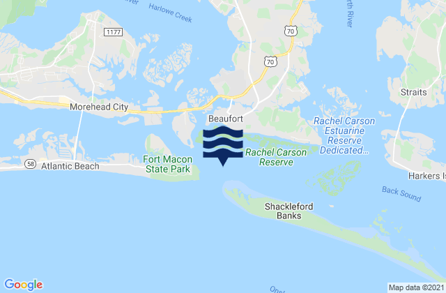 Beaufort Inlet Channel Range, United States潮水
