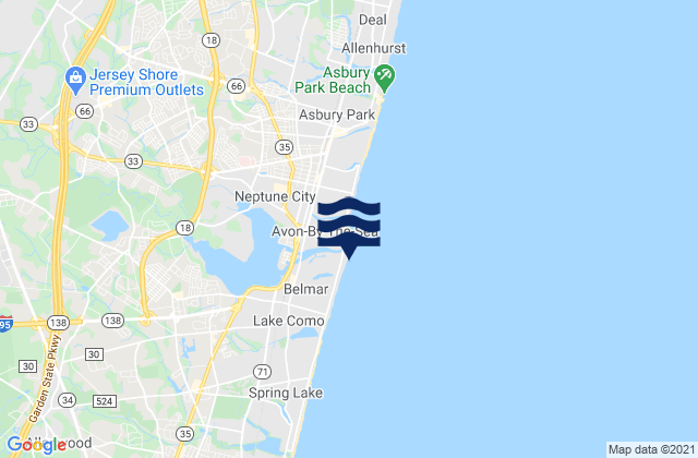 Belmar Atlantic Ocean, United States潮水