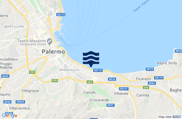 Belmonte Mezzagno, Italy潮水