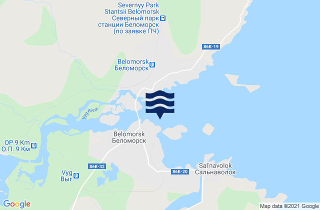 Belomorsk, Russia潮水