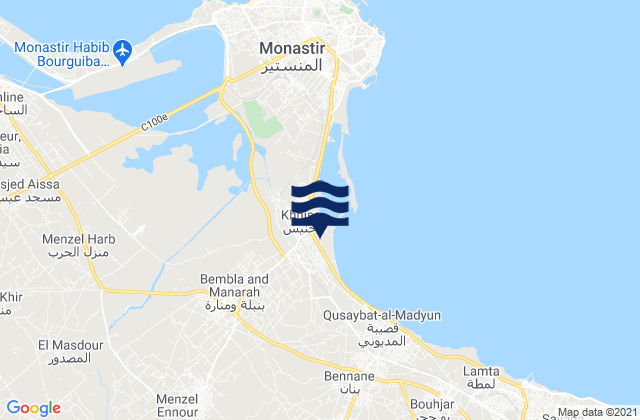 Bembla, Tunisia潮水