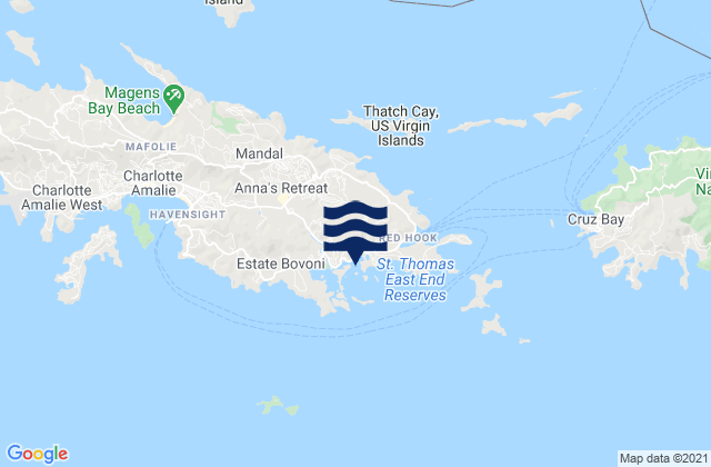 Benner Bay, Saint Thomas, U.S. Virgin Islands潮水