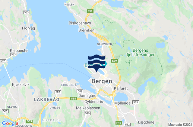 Bergen Port, Norway潮水