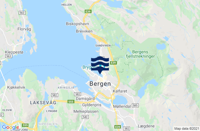 Bergen, Norway潮水