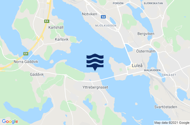 Bergnäset, Sweden潮水