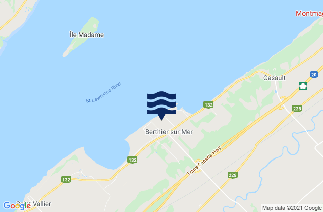 Berthier-sur-Mer, Canada潮水