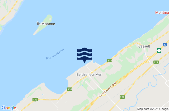 Berthier, Canada潮水