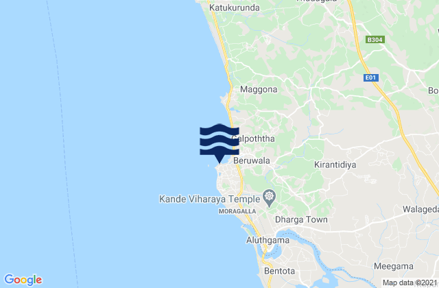 Beruwala Point, Sri Lanka潮水