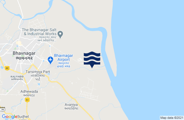 Bhavnagar Gulf of Cambay, India潮水