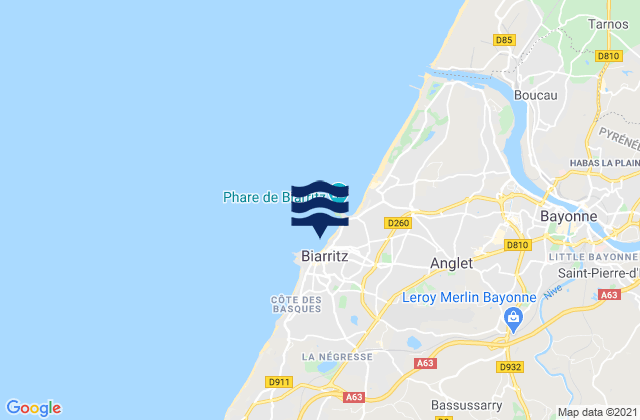 Biarritz Grande Plage, France潮水