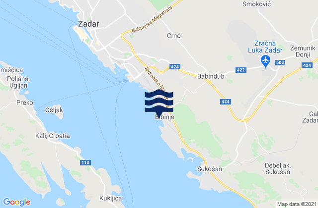 Bibinje, Croatia潮水