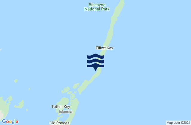 Billys Point South Of Elliott Key Biscayne Bay, United States潮水