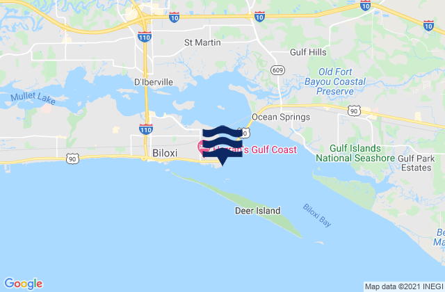 Biloxi (Cadet Point) Biloxi Bay, United States潮水
