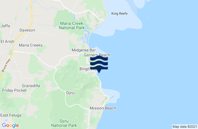 Bingil Bay, Australia潮水