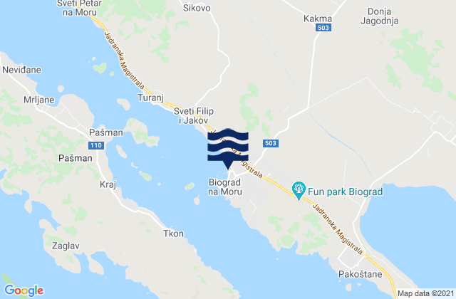 Biograd na Moru, Croatia潮水