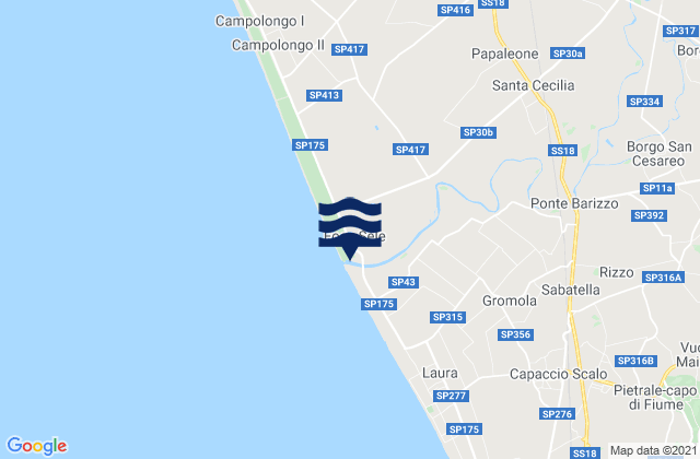 Bivio Santa Cecilia, Italy潮水