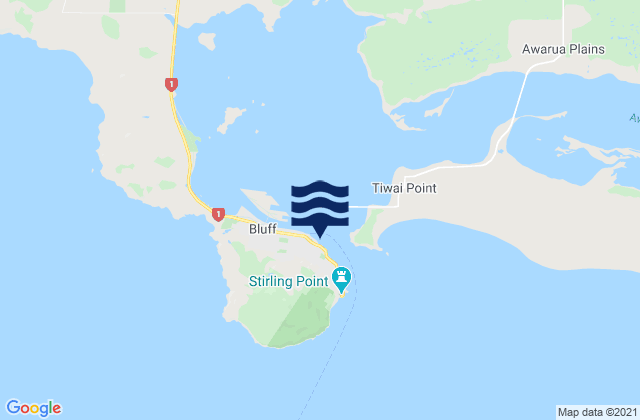 Bluff Harbour, New Zealand潮水