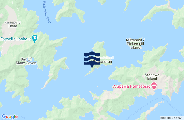 Blumine Island, New Zealand潮水