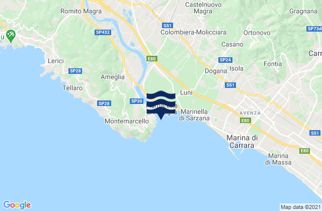 Bocca di Magra, Italy潮水