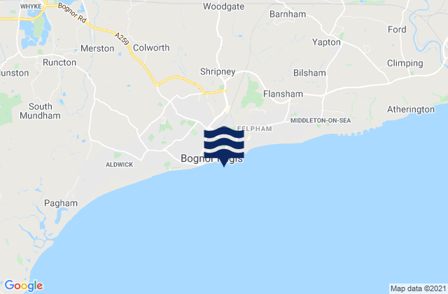 Bognor Regis - East Beach, United Kingdom潮水