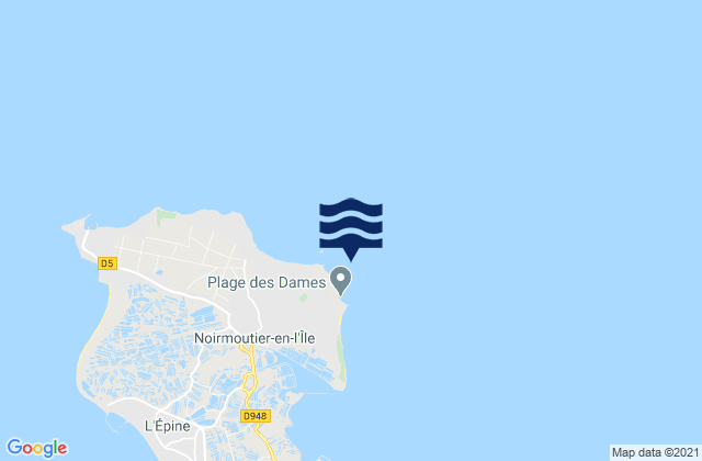 Bois de la Chaise Noirmoutier Island, France潮水