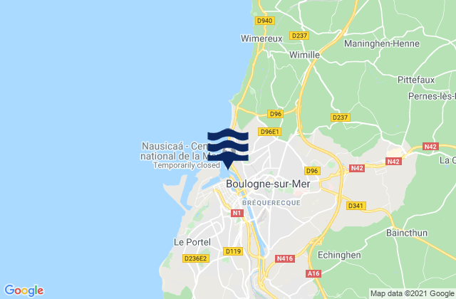 Boulogne-sur-Mer, France潮水