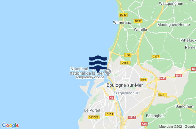 Boulogne, France潮水