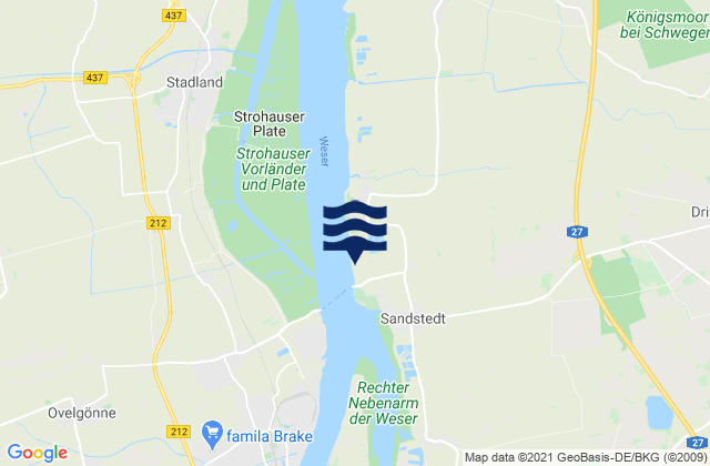 Bremer Weserwehr, Germany潮水