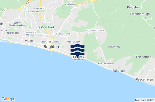 Brighton Marina, United Kingdom潮水