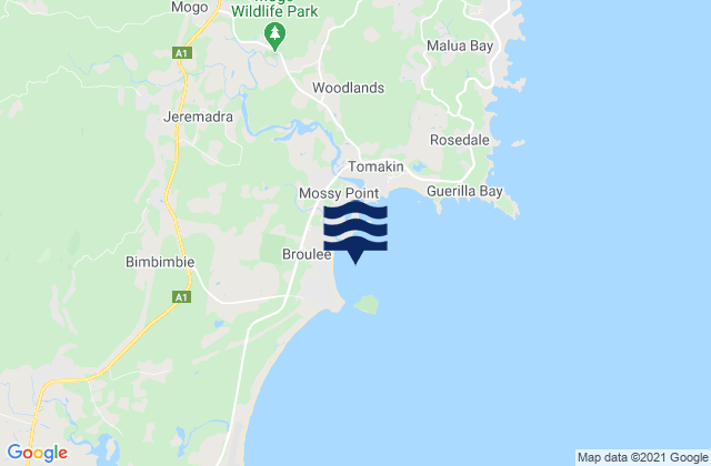 Broulee Island, Australia潮水