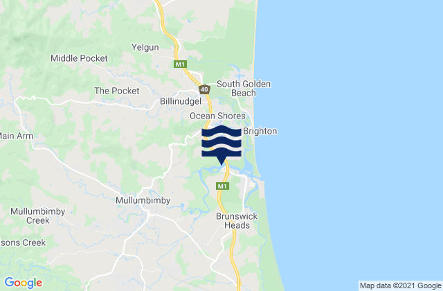 Brunswick River-South, Australia潮水
