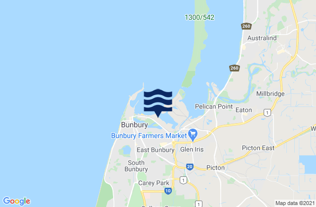 Bunbury, Australia潮水