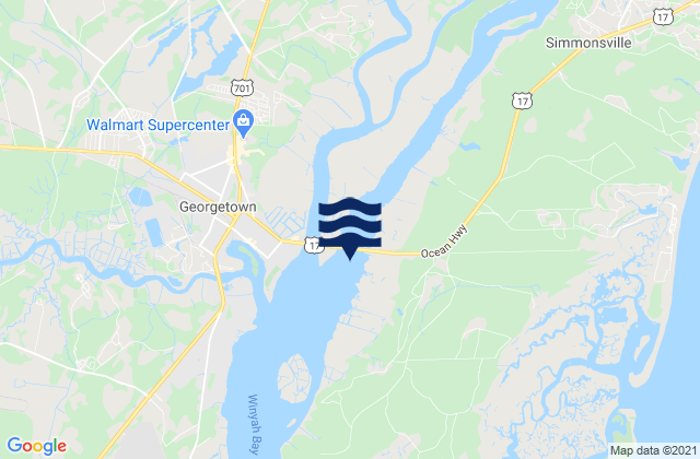 Butler Island 0.3 mile south of, United States潮水