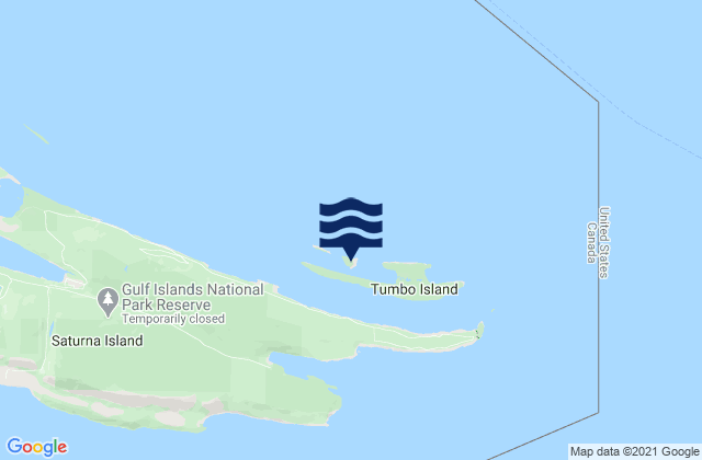 Cabbage Island, Canada潮水