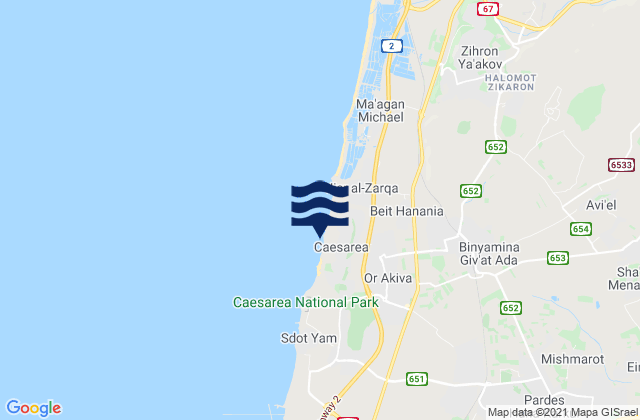 Caesarea, Israel潮水