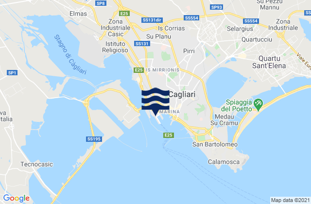 Cagliari Port, Italy潮水