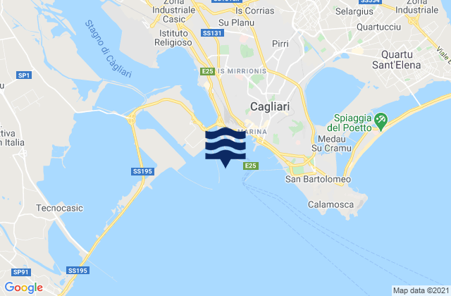 Cagliari Sardinia, Italy潮水