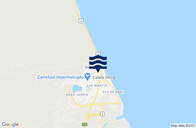 Caleta Olivia, Argentina潮水