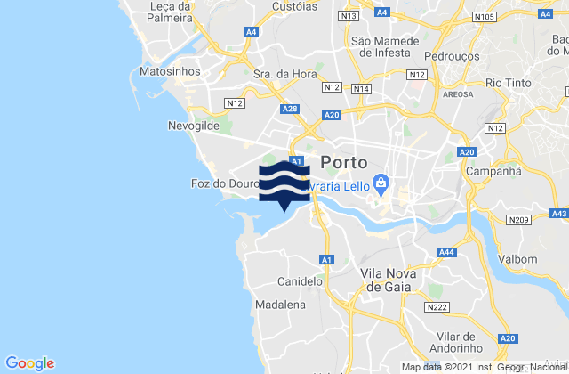Canidelo, Portugal潮水