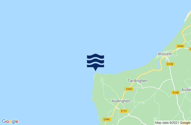 Cap Gris Nez, France潮水