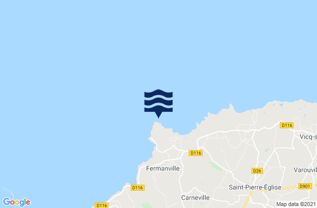Cap Lévi, France潮水