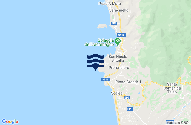 Capo Scalea, Italy潮水