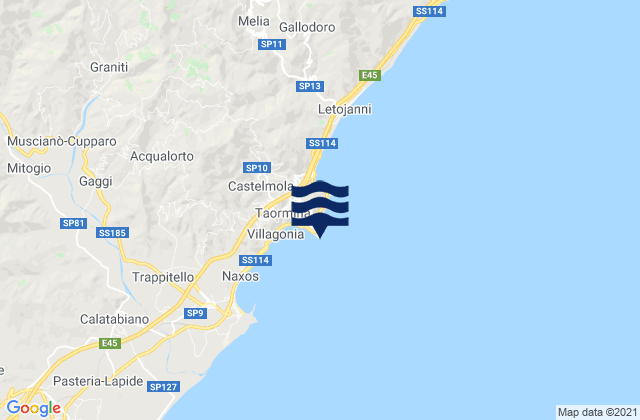 Capo di Taormina, Italy潮水