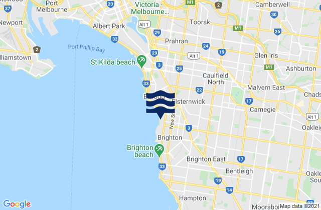 Carnegie, Australia潮水