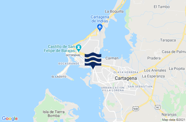 Cartagena, Colombia潮水